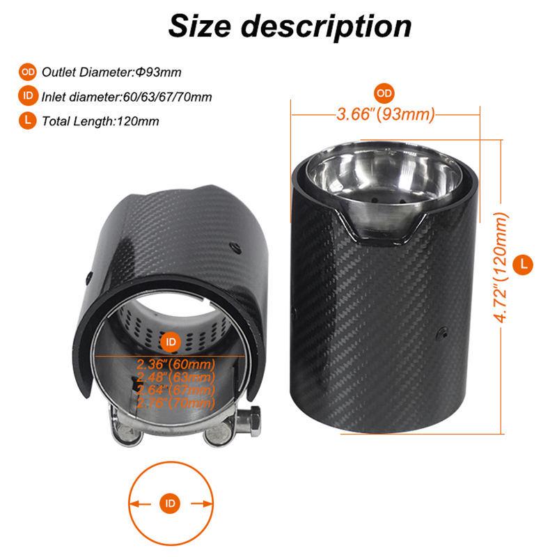Carbon Fiber Exhaust Tailpipe for BMW M2 F87, M3 F80, M4 F82, F83.