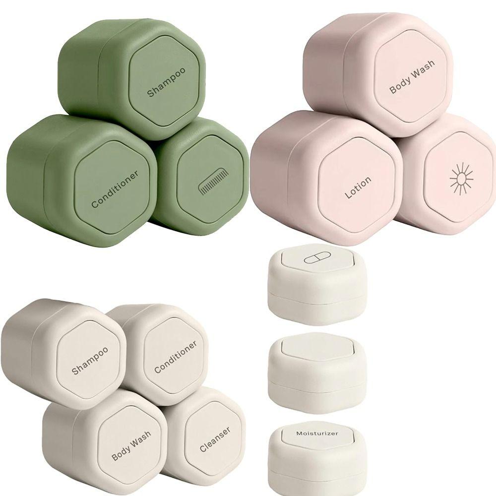 3Pcs Empty Sample Jars Cosmetic Containers Cases  for Face Cream Sunscreen Organizer