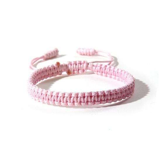 Unisex Håndtau Justerbart Håndlaget Flettet Ensfarget Tykt Bruddsikkert Lett Stablebart Armbånd Symbolske Farger