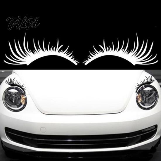 Beschädigungsfreie Auto-Außendekoration 2 Paar Auto-Scheinwerfer-Wimpernaufkleber, Lustige Scheinwerfer-Aufkleber, Dekorative Wimpern für Scheinwerfer Klebend