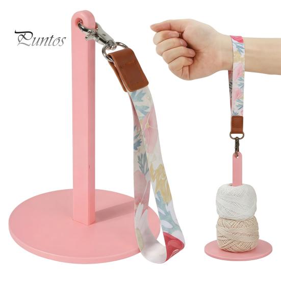 Knitting Yarn Holder Portable Wrist Holder, Ball Dispenser for Crocheting, Knitting, Crocheting Spinner Stand with Strap, Gift Crochet Lovers Storage