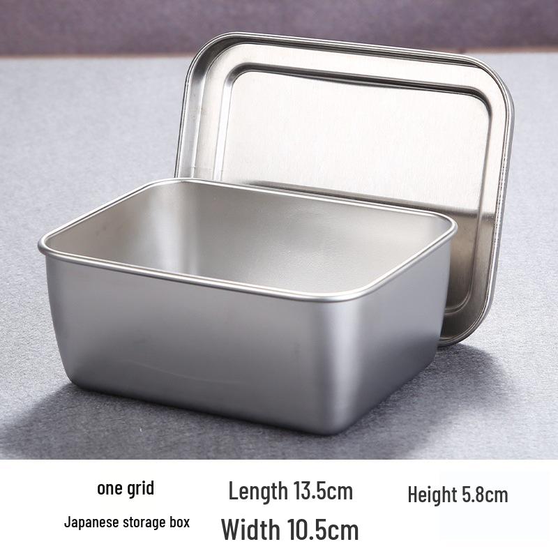 

Stainless Steel Square Spice Box with Lid – Japanese Commercial Seasoning Jar 201 Material