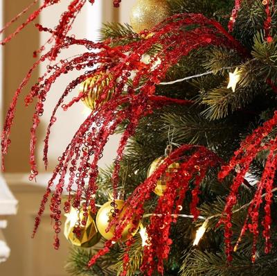 Glitter Twig Ornaments Branches For Christmas Tree Wedding Christmas Atmosphere Ornaments Branches Sparkling And Glamorous Decor