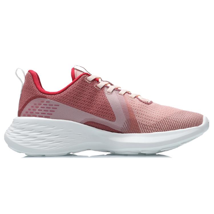 Li Ning SOFT ELEMENT Abrasion Resistant Breathable Low top Sports Casual Shoes Women's Smoke Rose Pink ARHR082-3