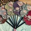 Chinese Style Hanfu Ancient Fan Dance Shooting Long Handled Embroidered Classical Double Sided Fan Female Decorative Fan