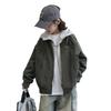 Boys Fake Two Piece Hooded Jacket Casual Autumn Outerwear