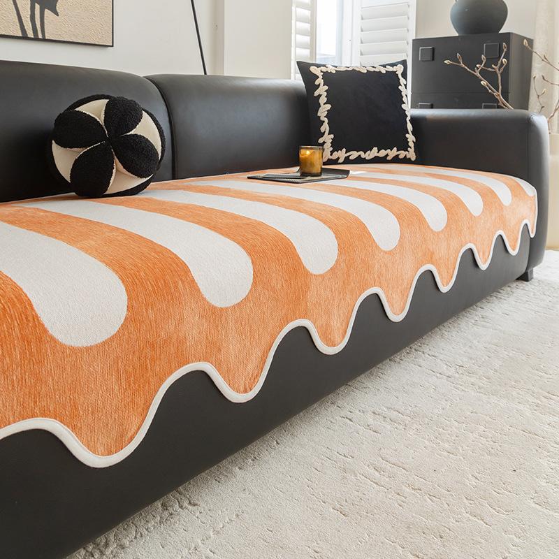 

Four Seasons Universal Sofa Cushion New French Retro Straight Row Combination Fixed One-Piece Sofa Cushion 90*90cm