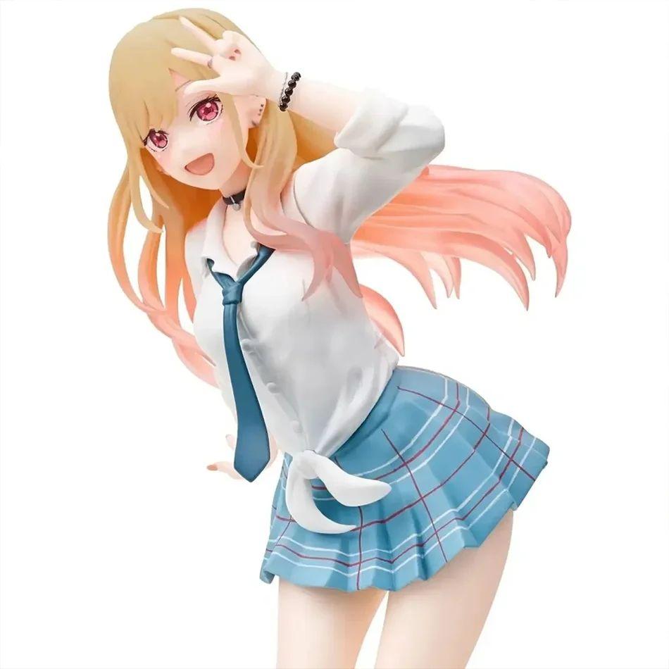 18Cm My Dress-Up Darling Anime Figure Marin Kitakawa Figures School Uniform Dress-Up Model Pvc Collection Decoration Toys  Gifts