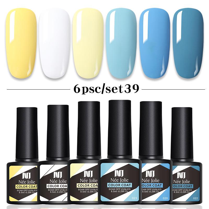 6-Color Nail Polish Glue Set, Popular Color Nail Glue, Phototherapy Nail Polish Glue Can Be Matched Arbitrarily.