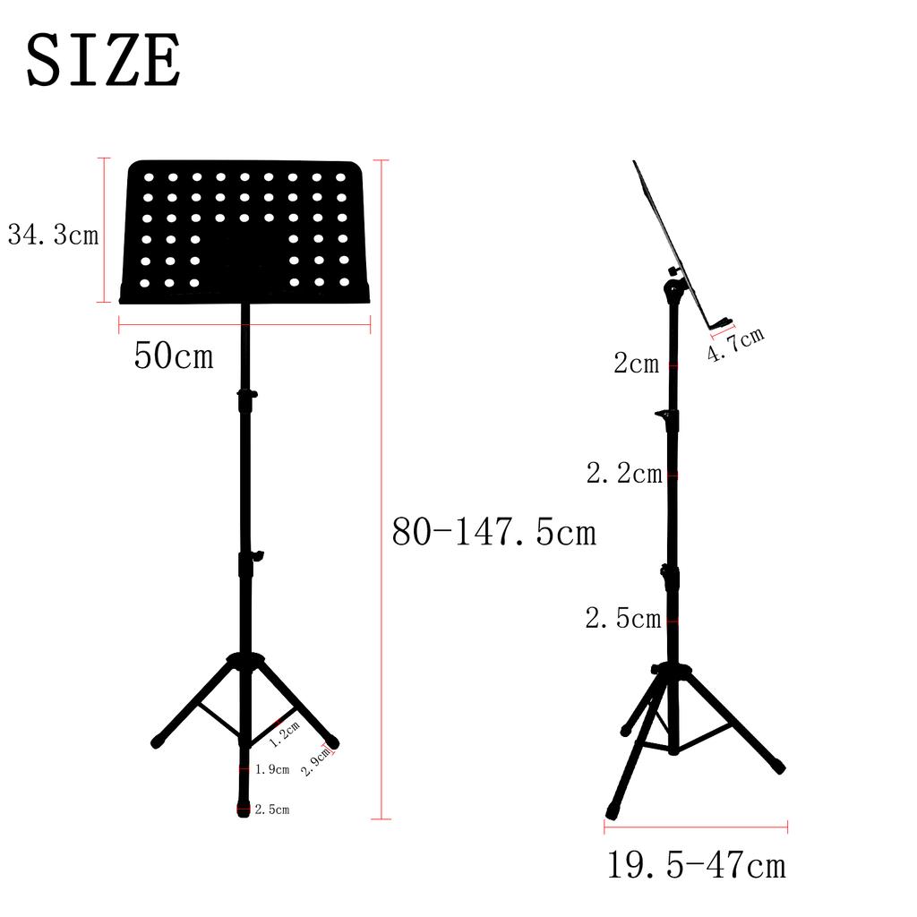 Irin Music Stand Collapsible Sheet Music Score Tripod Stand Holder Macaron Colors With Music Clip Musical Instrument Accessories