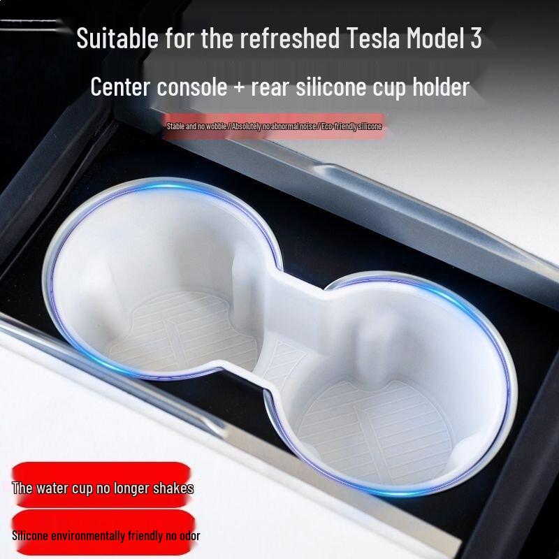

Tesla Model 3/Y Center Console Cup Holder Silicone Stopper Model Y L 6-Seater