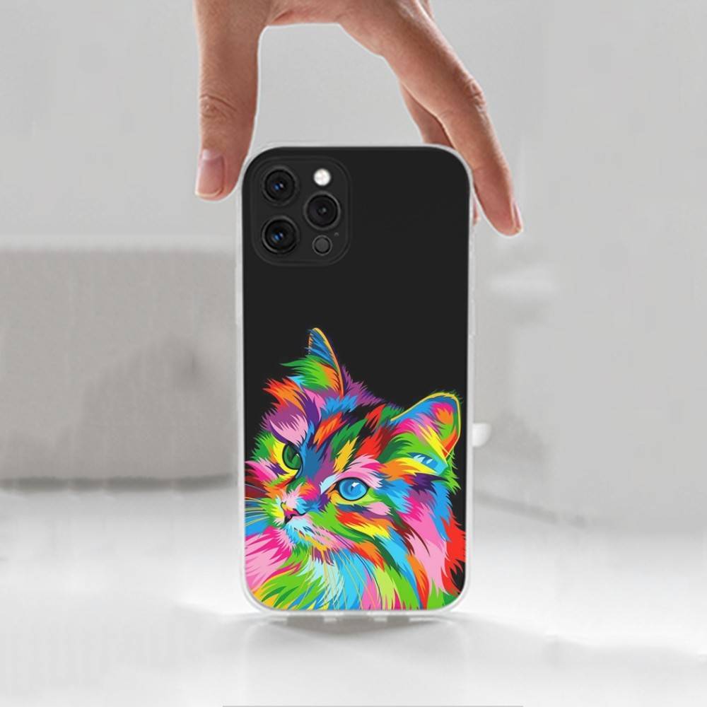 Colorful Animals For iPhone 12,Mini,16,X,13,XR,15,Pro,17,Plus,11,Max,14,SE,XS,Transparent Soft Cover Case