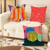 Y-Yayoi Kusama Art Pumpkin Cushion Cover Soft Plush Double-Sided Printed Sofa Pillow Cushion Cover | Cozy All-Season Decor Gift