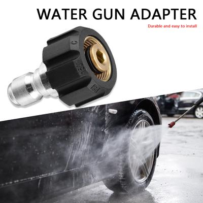 Connecteur Lance de Lavage de Voiture en Métal 1/4 3/8 QD Mâle vers M22 14mm 15mm Adaptateur de Connecteur Femelle pour Nettoyeur Haute Pression