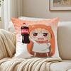 HHimouto Umaruchan Cushion Cover Linen Pillowcase Soft  for Sofa Bed Home Room Decor