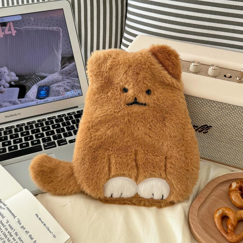 Cute Cat Hot Water Bottle, Thickened Explosion-Proof Small Hand Warmer, Water-Filled Hot Compress Hand Warmer for Girls