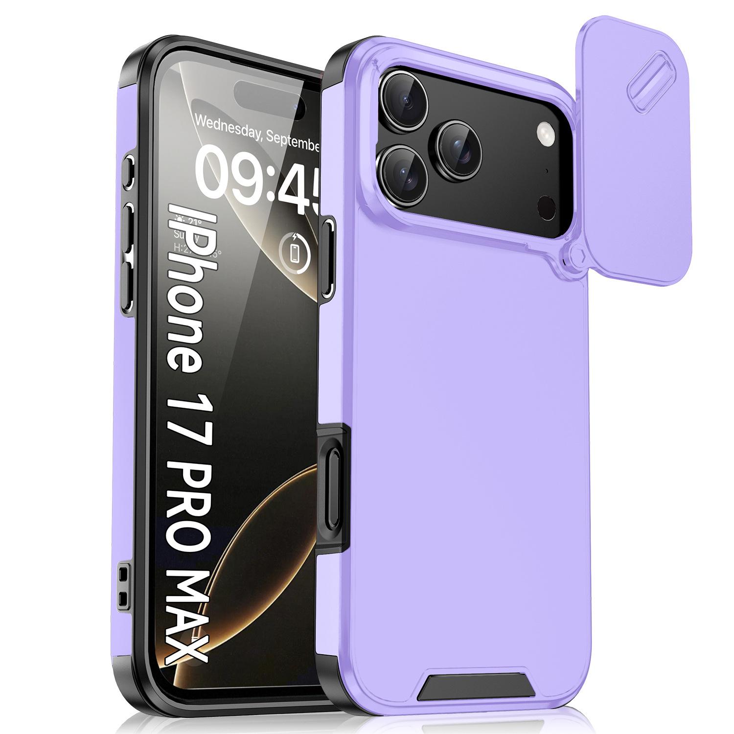 

Applicable to Apple iPhone 17Promax mobile phone case, Navigator 2-in-1 window push anti-drop 16 protective case iPhone 11 фіолетовий