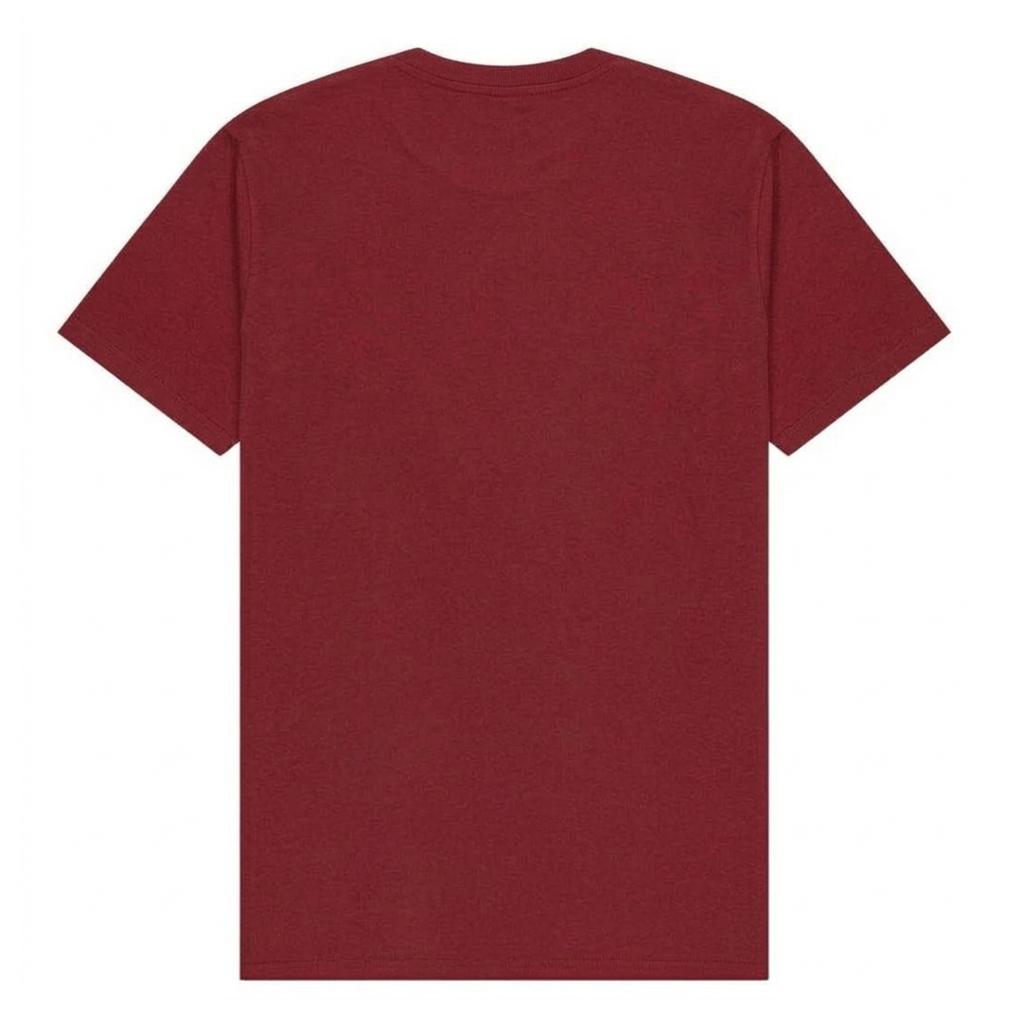Aquascutum Mens Bordeaux Big Logo T-Shirt