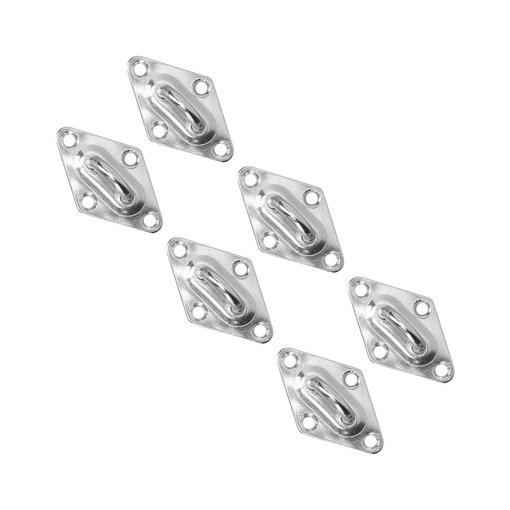 6 STÜCKE Diamant Ösenplatte Wandmontage Haken Marine Deckbeschläge Edelstahl für Sonnensegel