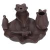 Incense Burner Red Porcelain Dragonfly Shape Backflow Smoke Waterfall Sandalwood Home Decor