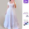 2025 Spring/Summer European & American Women's One-Shoulder Floral Fairy Dress