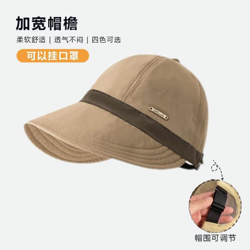Peaked cap breathable quick drying sun protection sun hat children spring and summer adjustable thin large brim sun hat wind