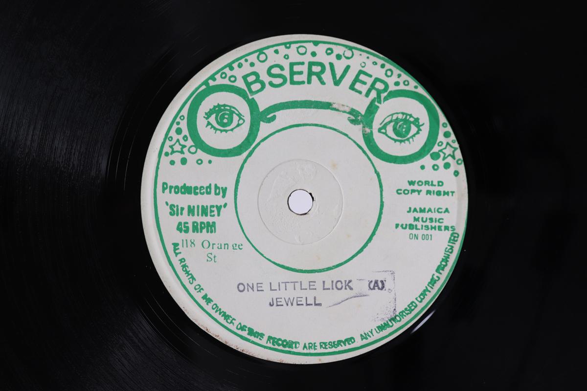 

12inch Record JEWELL One Little Lick Mr. Big Man Bla ON001 OBSERVER 1977 Jamaica Reggae Ska Dub Used