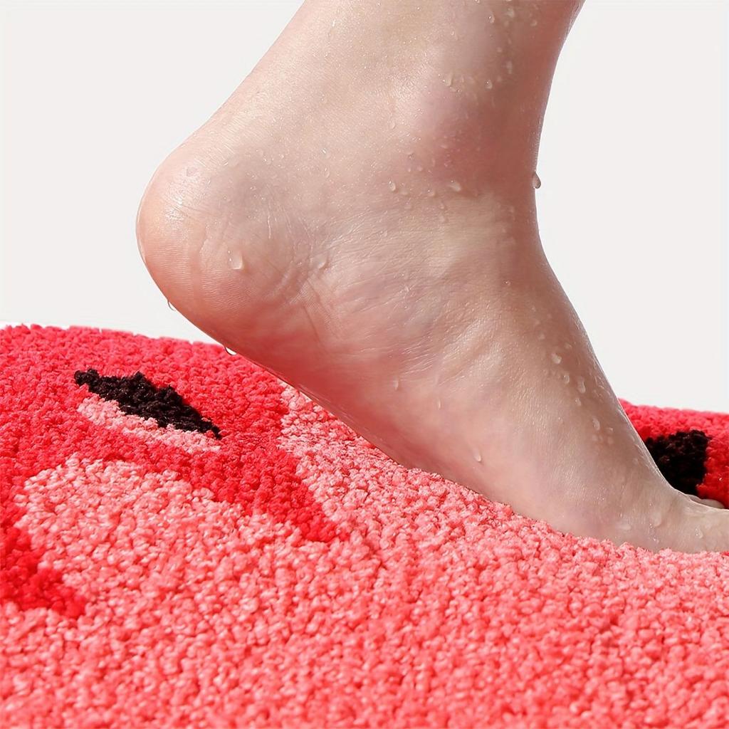 Badezimmer Teppichmatte, Extra Weicher Saugfähiger Premium Badezimmerteppich, Halbrunde Badezimmermatte, Rutschfeste Bequeme Badematte für Badezimmerboden, Waschbecken, Badewanne