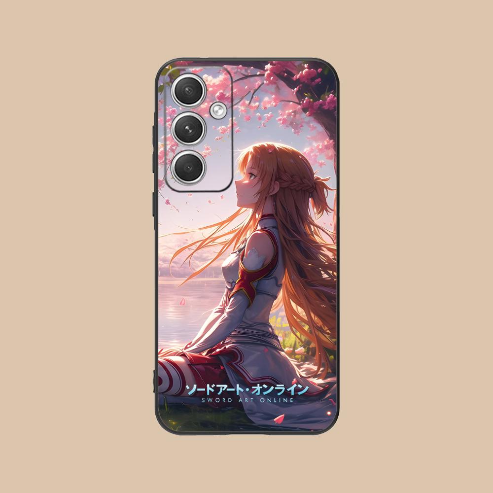 

Sword Asuna Anime Phone Case for Samsung Galaxy S25 S24 S23 S22 S21 S20 S10 S9 Plus FE Ultra Lite Black Pretty Luxury Galaxy S9 Plus
