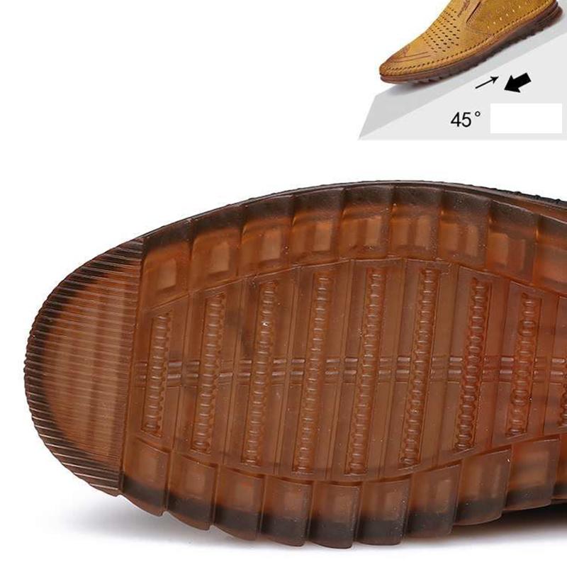 Protiskluzové duté pánské boty Prodyšná jeskyně Kožená obuv Obuv pro volný čas Pánské měkké boty
