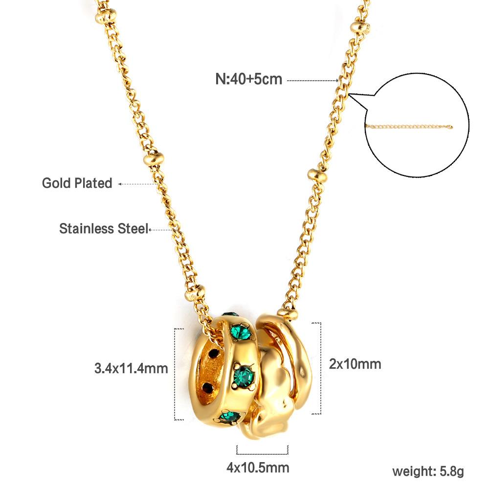 Cross-Border INS Women's Stainless Steel Sweater Chain Necklace Bamboo Chain European American Niche Design Fashionable Light