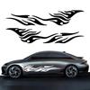 Car Body Side Decals Flame Racing Stripe Vinyl Wear Resisting Stickers Decor For Hyundai Loniq 5 6 7 N Line 2021 2022 2023 2024
