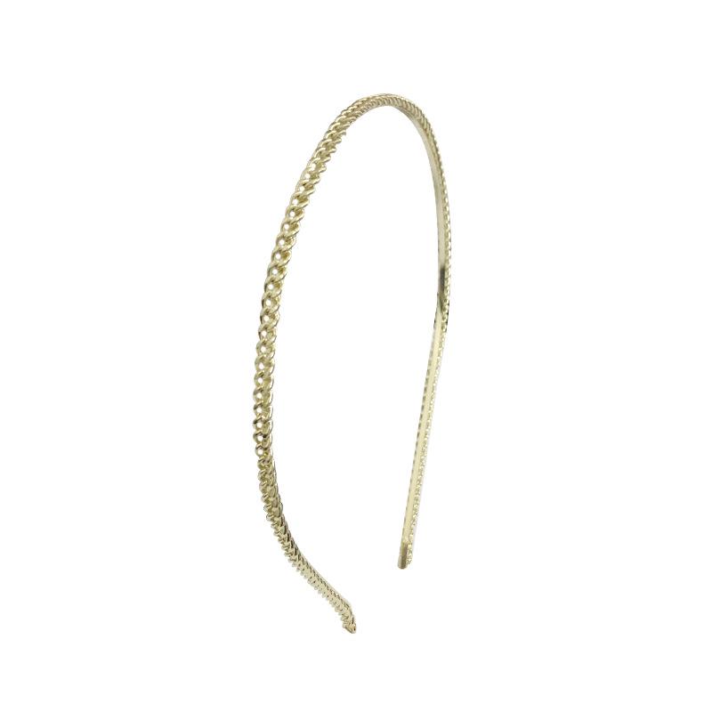 Korean Minimalist Thin Metal Chain Headband for Face Washing & Hair Styling