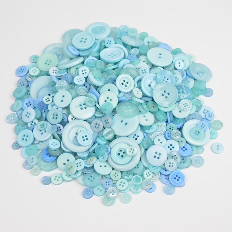 Available Now! Mixed Color Round Resin Buttons for DIY Crafts – Ideal for Handmade Button Art and Floral Designs.