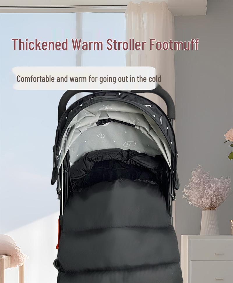 Warm Waterproof Baby Sleeping Bag for Stroller - Winter Footmuff, Thickened, Kick-Proof, Windproof, Cold-Resistant for Outdoor Use