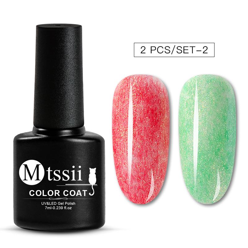 Mtssii 2/3/6 Bottles 7ML Fur Effect Soak Off UV Gel Shimmer Polish Lacquer Manicure Nail Art Varnish