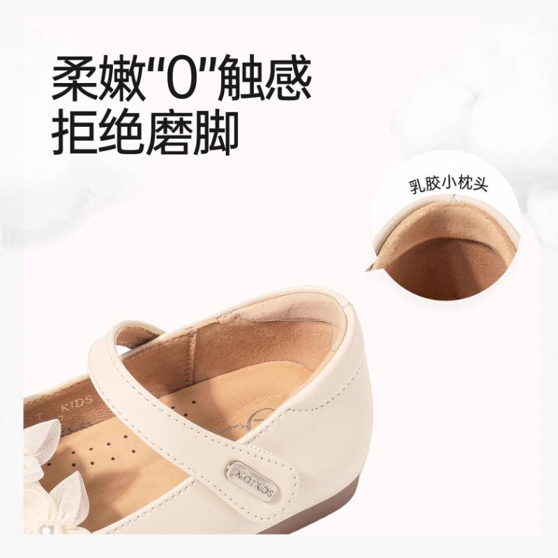 2025 Autumn New Kids Leather Shoe Simple Girls Princess Shoes Comfort Versatile Child Casual Shoe Shallow Mouth Girl Flat Shoes