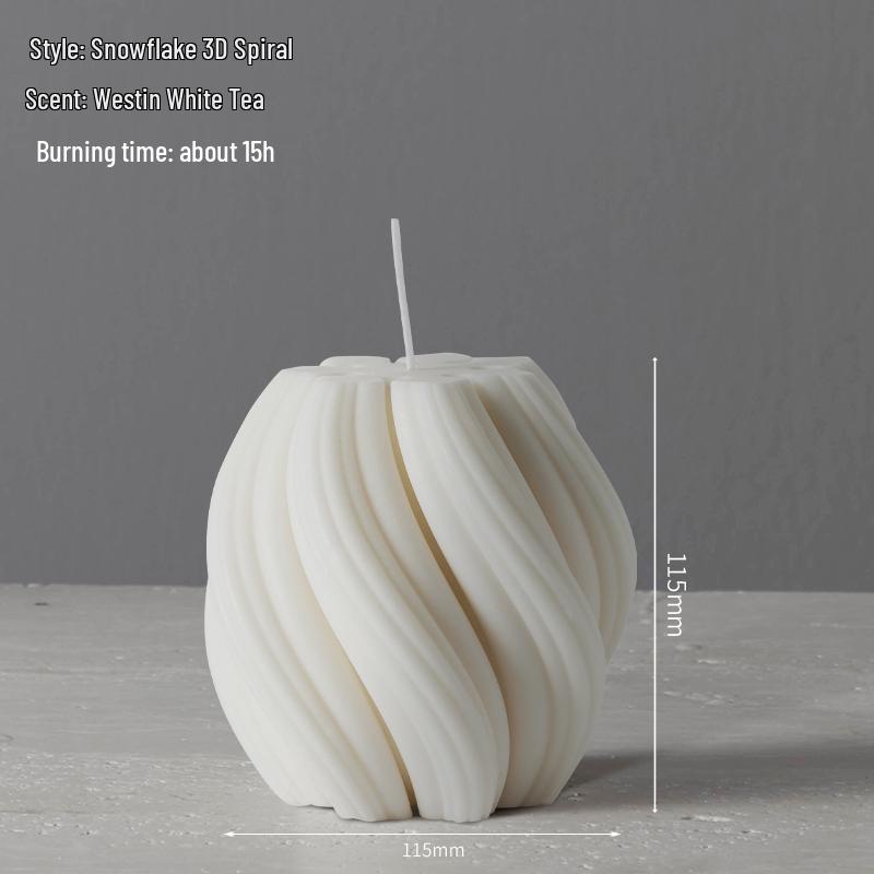 Smokeless White Retro Scented Candle for Weddings & Home Decor