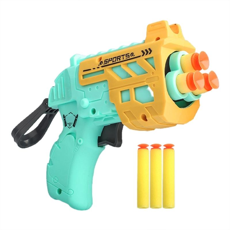 Ręczna strzelająca zabawka piankowa z pistoletem bojowym z 5 przyssawkami, pianka EVA, zabawka do zabawy na zewnątrz i wewnątrz dla chłopców w wieku 5+ lat