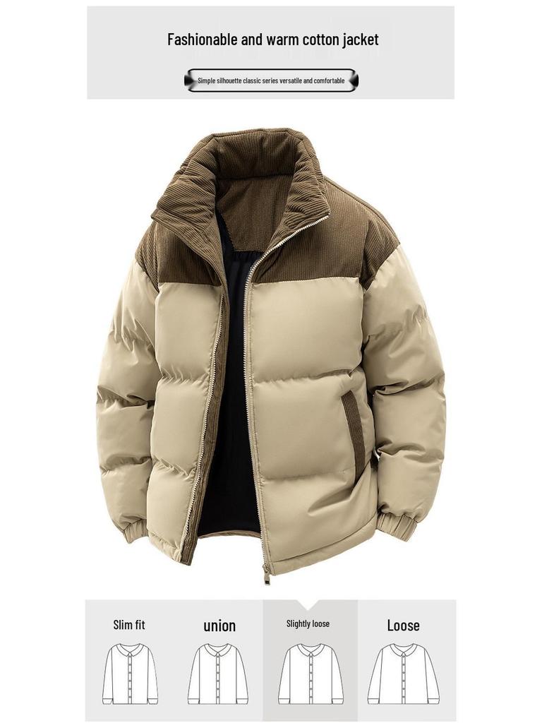 Men's Winter Hooded Cotton Jacket - European Size, Warm & Thick, Detachable Hood, Casual Style.