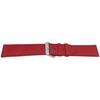 Watch Strap - MY-MONTRE - Smooth Calfskin - Red - 20 Mm (18 Mm) - Brushed Stainless Steel Buckle