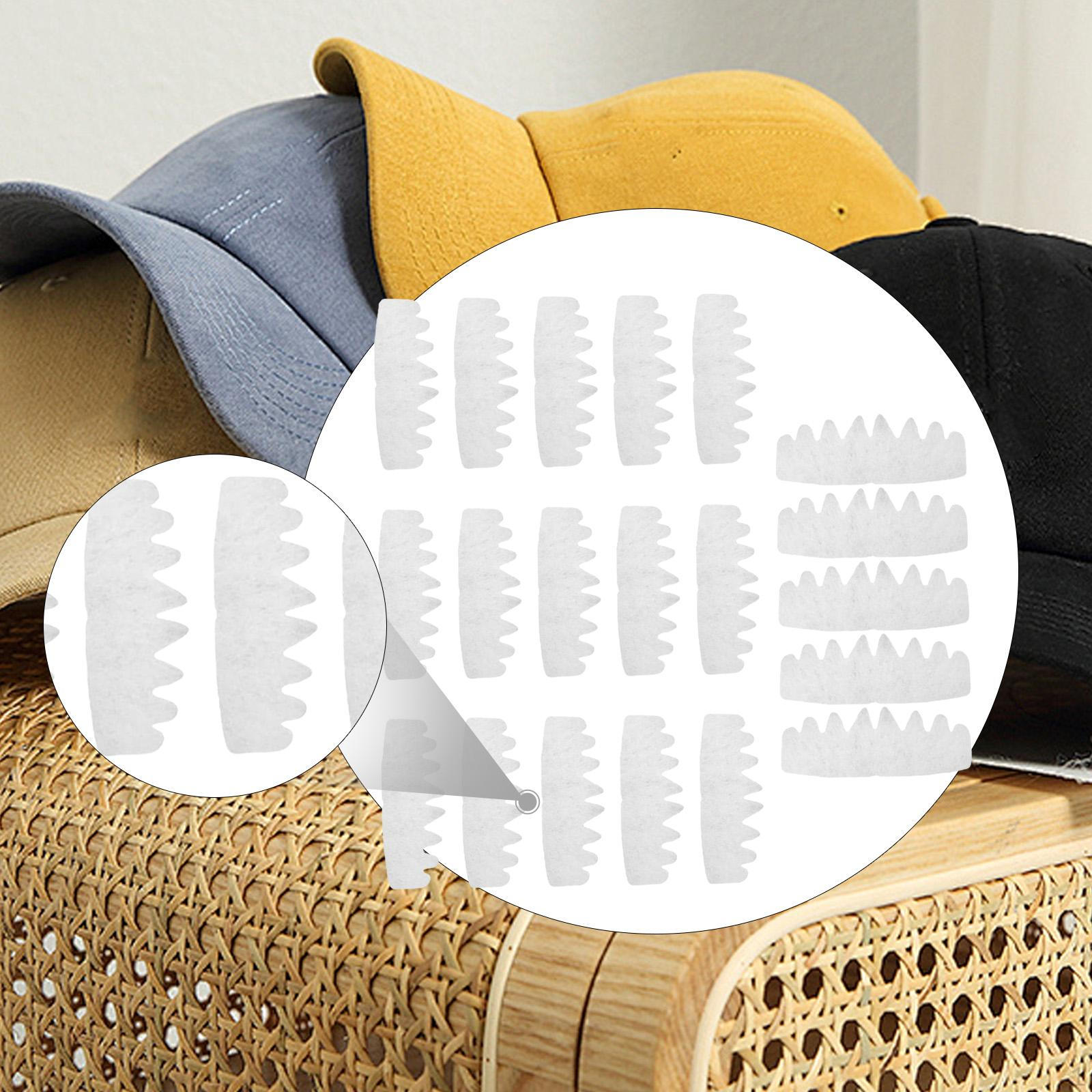 

20 Pack Baseball Cap Crown Inserts, Anti-Deformation, Reusable, Keep Shape білий