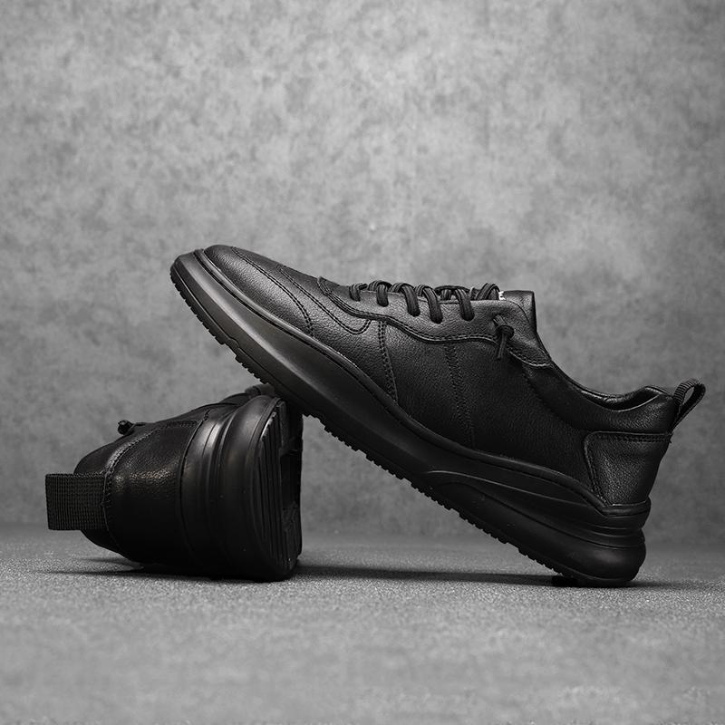 Fashion Italian Fashion Breathable Men Sneakers Outdoor Casual Leather Hiking Shoe Antiskid Skateboarding Shoes Brand Designer Flat Shoe