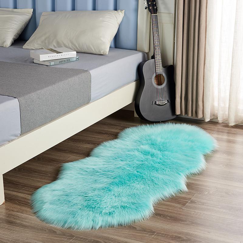 Polyester Plush Area Rug For Bedroom Living Room Non Slip Modern Home Decor