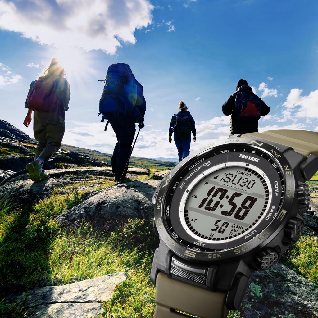 Pro Trek Watch Radio Solar Sapphire Glass Uses Environmentally Friendly Materials Silver [Casio] [Climber Line] PRW-35TLD-7JF Men's