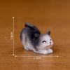 12PCS Simulation Resin Cats Model Figurine Safe Desktop Ornament Accessories For Creative Garden Landscape Display