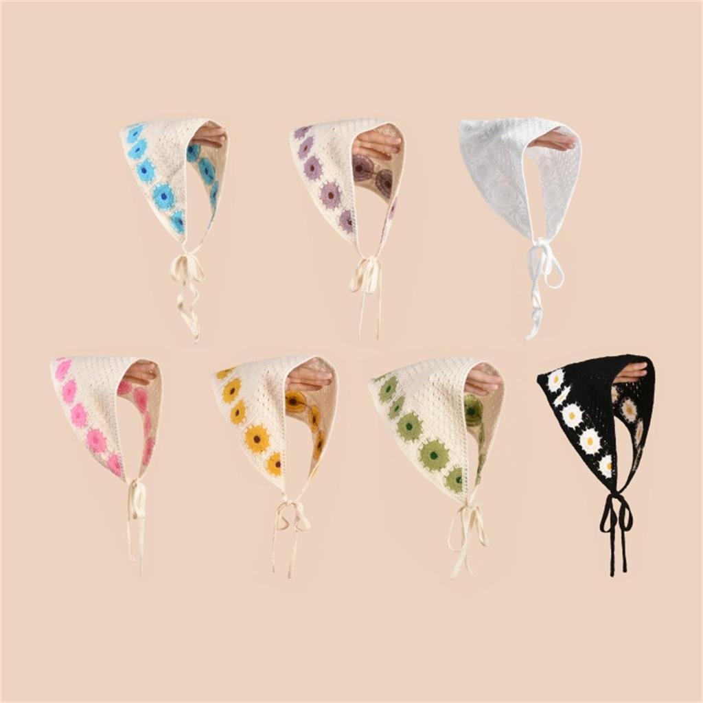 Vintage Pastoral Lace Bandana Headwrap: Chic French Silk Hair Scarf
