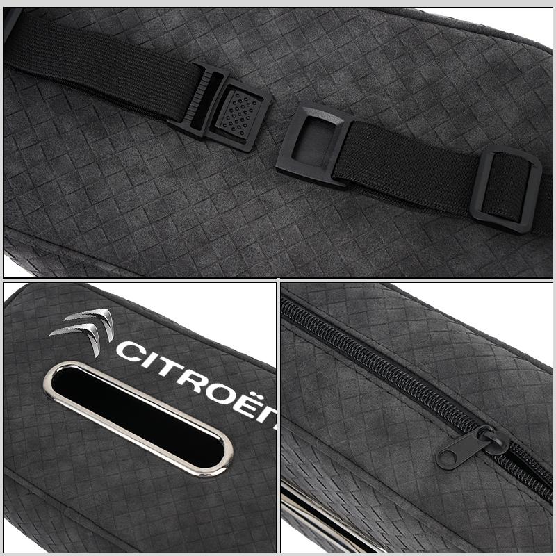 OCDK9 Car Seat Back Paper Tower Storage Bag Sun Visor Tissue Holder For Citroen C4 C3 C5 C1 C2 C6 VTS C4L DS3 DS4 DS5 Grand Berlingo