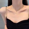 Women's Heart Necklace: Light Luxury Summer Tassel Pendant, Korean-Japanese Cool Style, High-End Clavicle Chain Jewelry