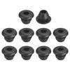 uxcell 30pcs Rubber Grommets, 4mm Inner Diameter, 6mm, Drilled Hole, Double-Sided Cavity Firewall Hole Plug, Round Electrical Wiring Gasket, Black